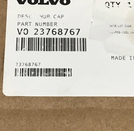 23768767 Genuine Volvo Hub Cap - Truck To Trailer