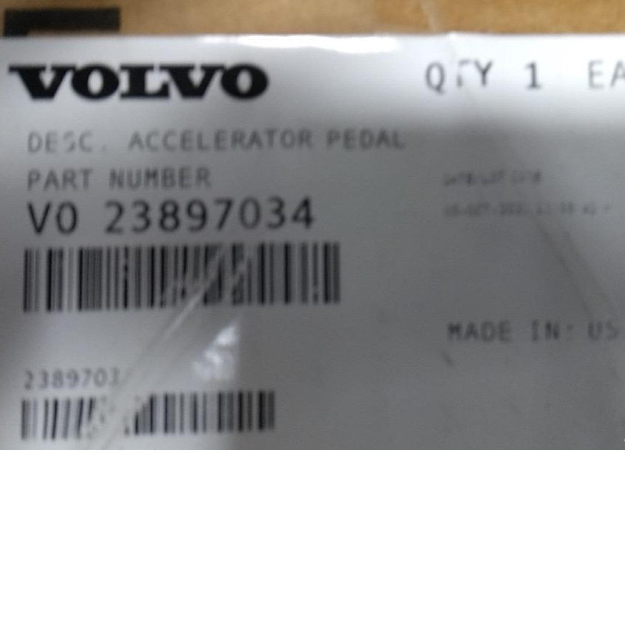 23897034 Genuine Volvo Accelerator Pedal – Truck To Trailer