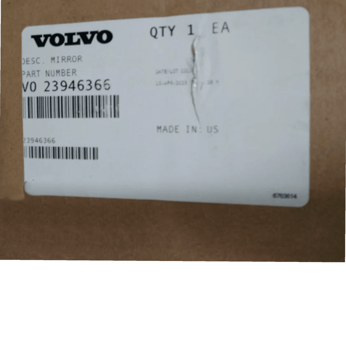 23946366 Genuine Volvo Mirror - Truck To Trailer