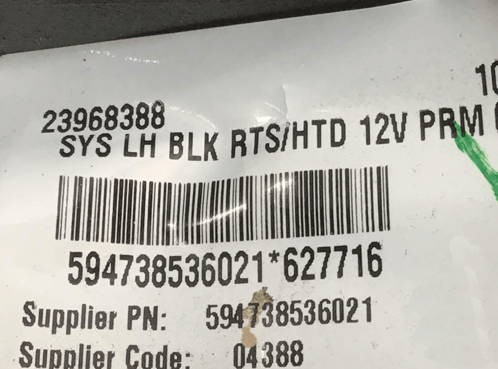 23968388 Genuine Volvo Mirror, Lh Aero Blk - Truck To Trailer