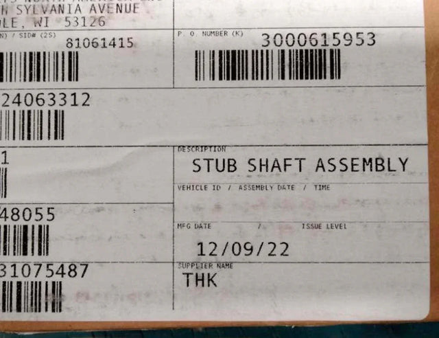 24063312 Genuine Volvo Steering Shaft - Truck To Trailer