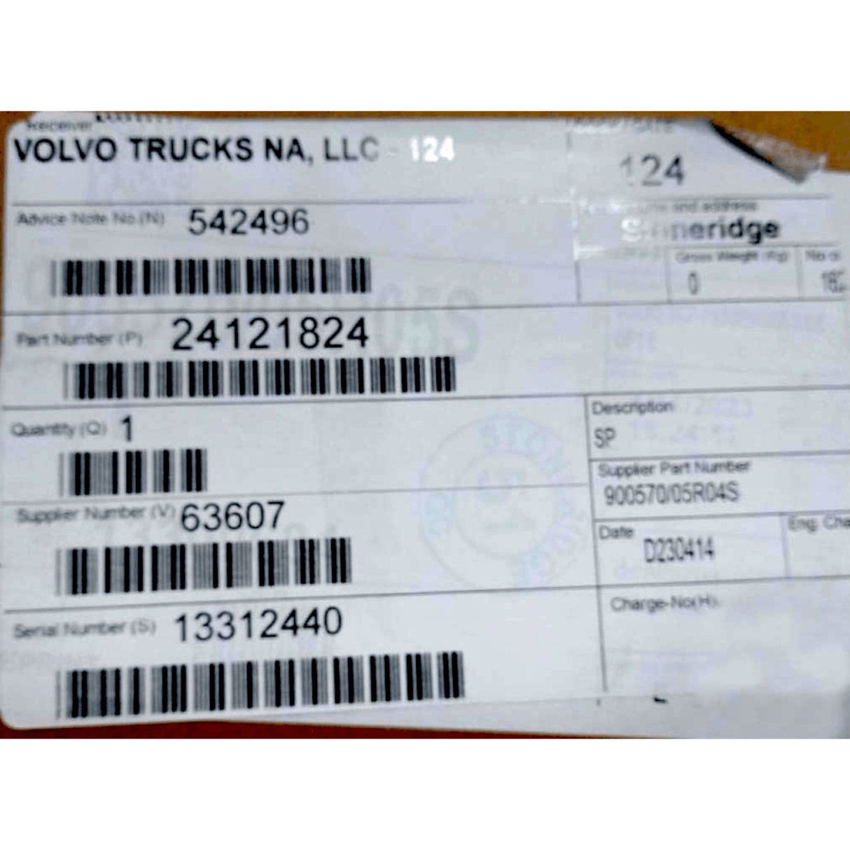 24121824 Genuine Volvo Switch - Truck To Trailer