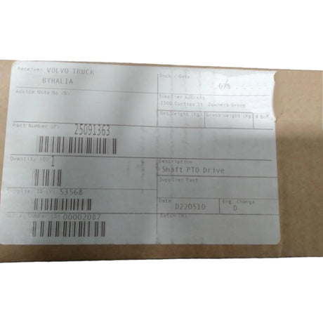 25091363 Genuine Volvo Drive Shaft - Truck To Trailer