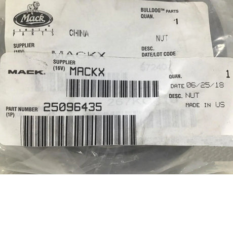 25096435 Genuine Volvo Round Nut - Truck To Trailer