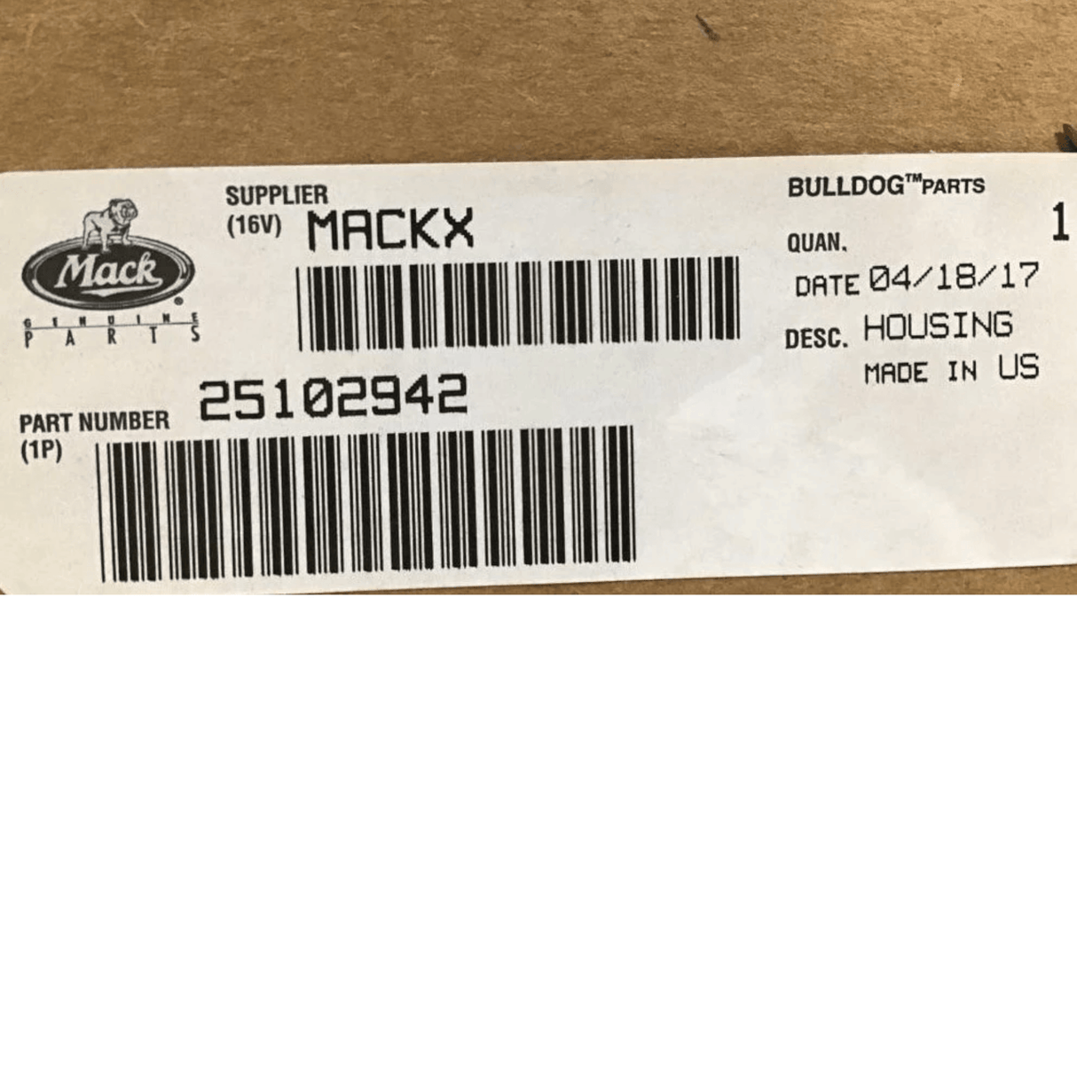 25102942 Genuine Mack Housing - Truck To Trailer