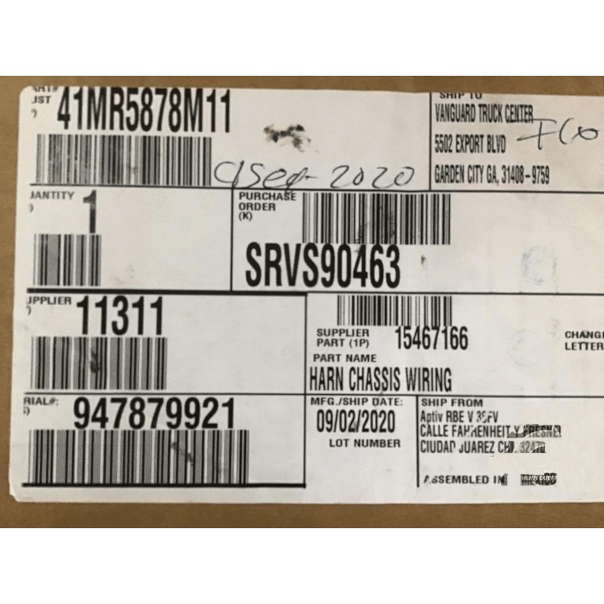 25173540 Genuine Volvo/Mack Wiring Harness - Truck To Trailer