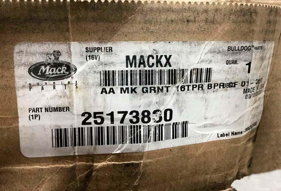 25173830 Genuine Mack Top Plate - Truck To Trailer