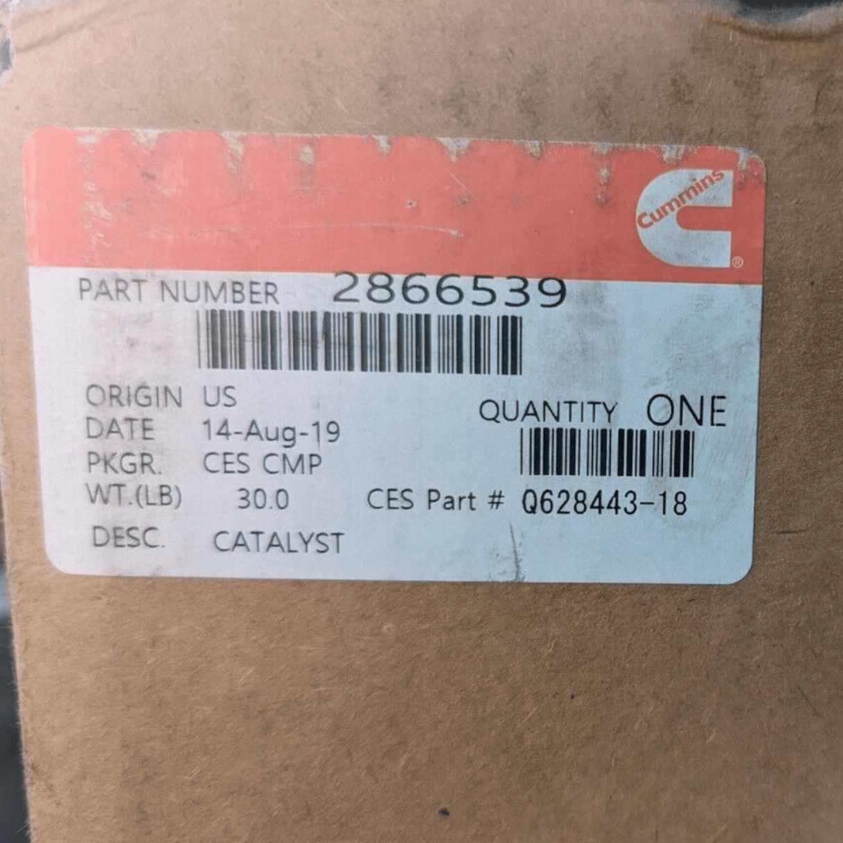 2866539 Genuine Cummins Outlet Catalyst Module - Truck To Trailer