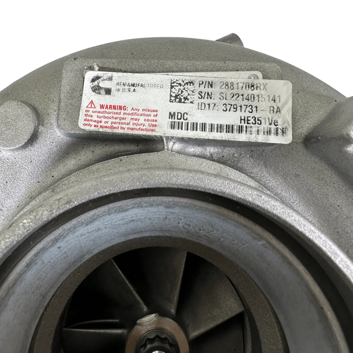 2881708Rx Genuine Cummins He351Ve Turbocharger Kit For Isb 6.7L - Truck To Trailer
