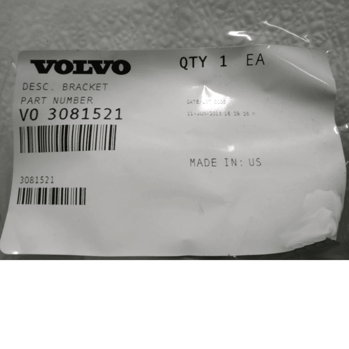 3081521 Genuine Volvo Bracket - Truck To Trailer