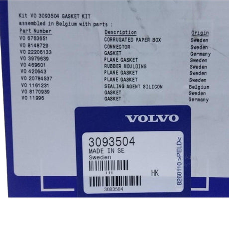 3093504 Genuine Volvo Gasket Kit - Truck To Trailer