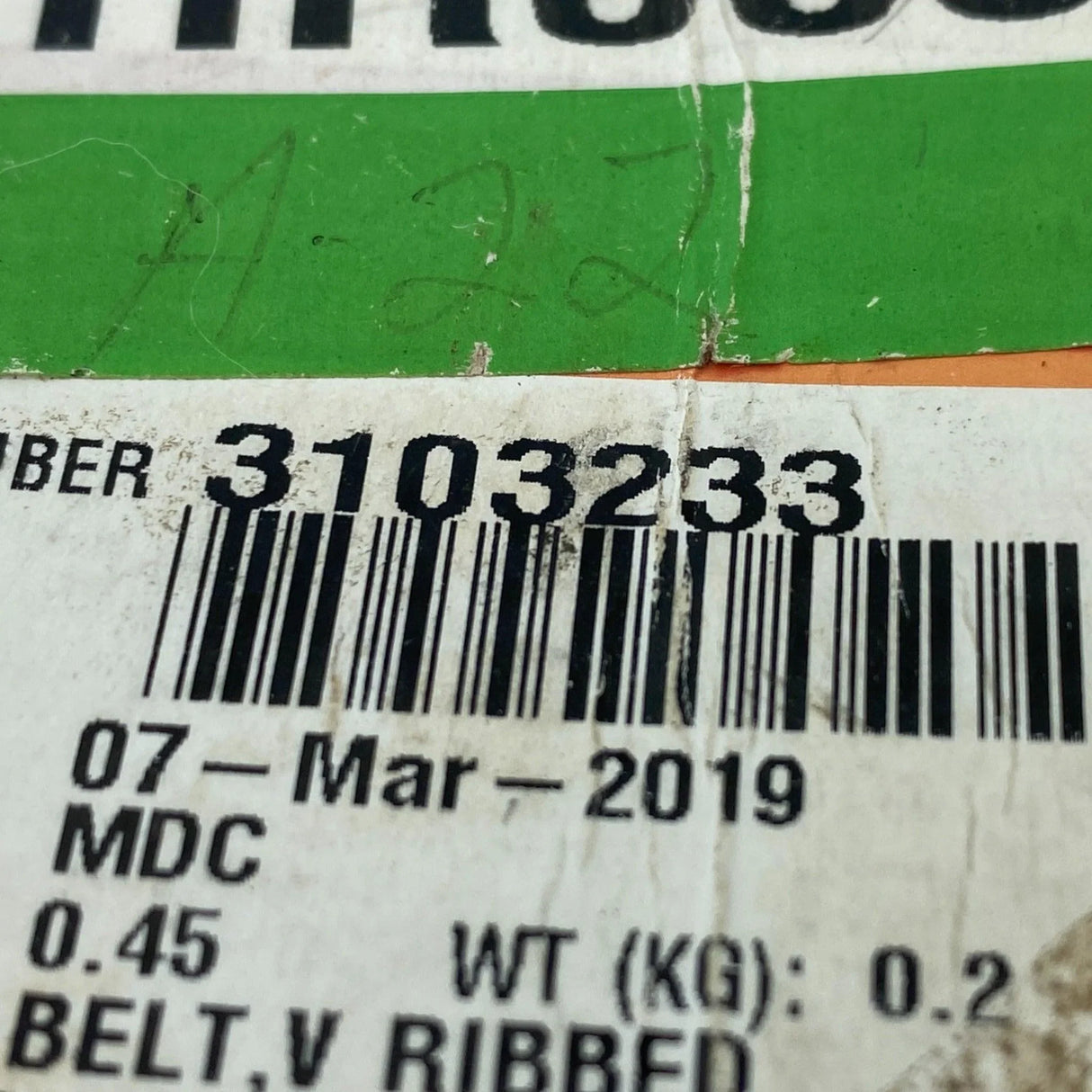 3100139 Genuine Cummins V Ribbed Belt - Truck To Trailer