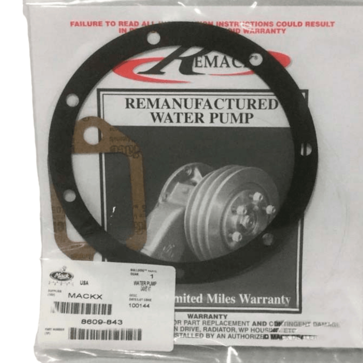 316GC284BX Genuine Mack Water Pump E7-Etech No Pul - Truck To Trailer