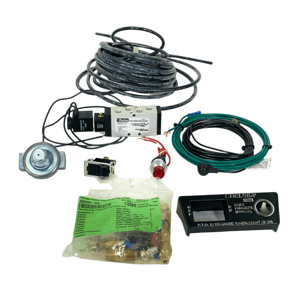 328388-93X Chelsea Pto Power Take Off Air Electric Installation Kit - Truck To Trailer