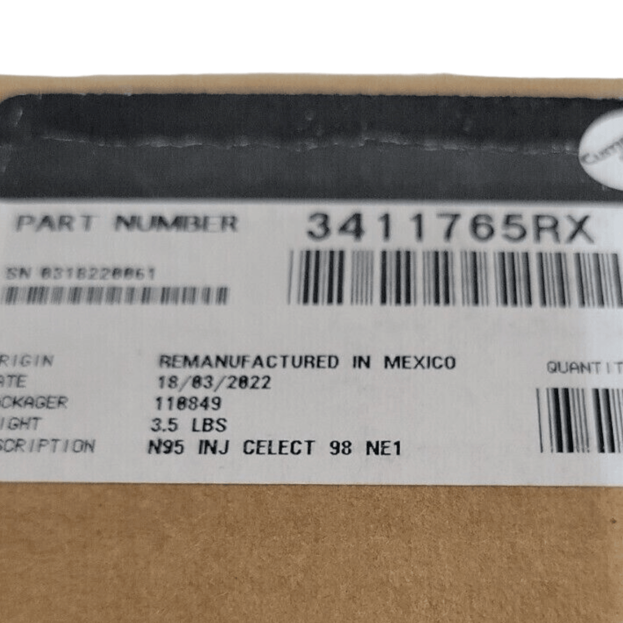 3411765RX Genuine Cummins Fuel Injector - Truck To Trailer