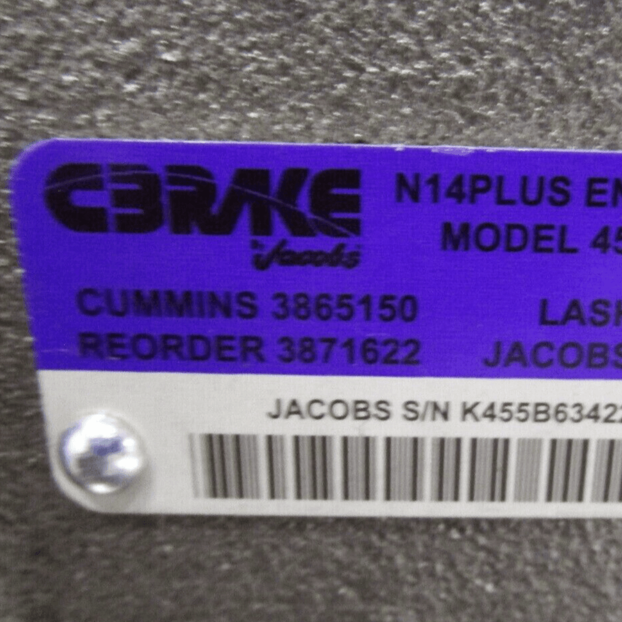 3865150 Genuine Cummins Jake Engine Brake - Truck To Trailer