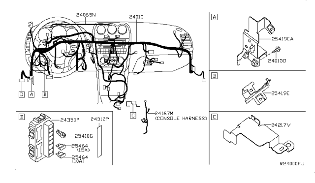 24010-zn52d Genuine Nissan HARNESS-MAIN