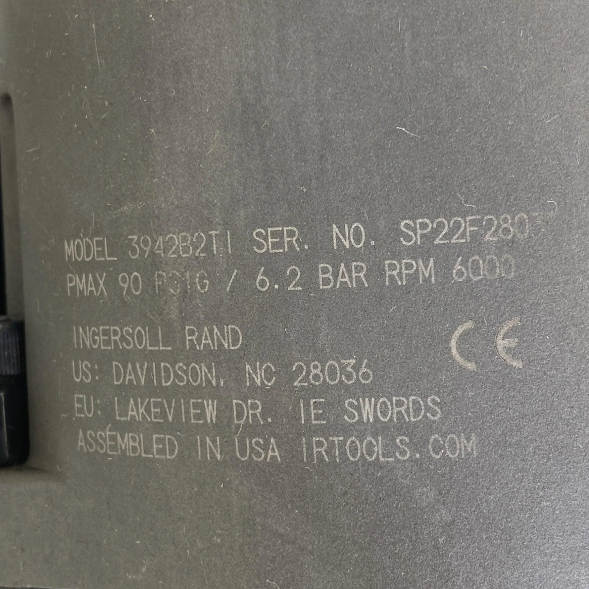 3942B2TI Genuine Ingersoll Rand Impact Wrench - Truck To Trailer