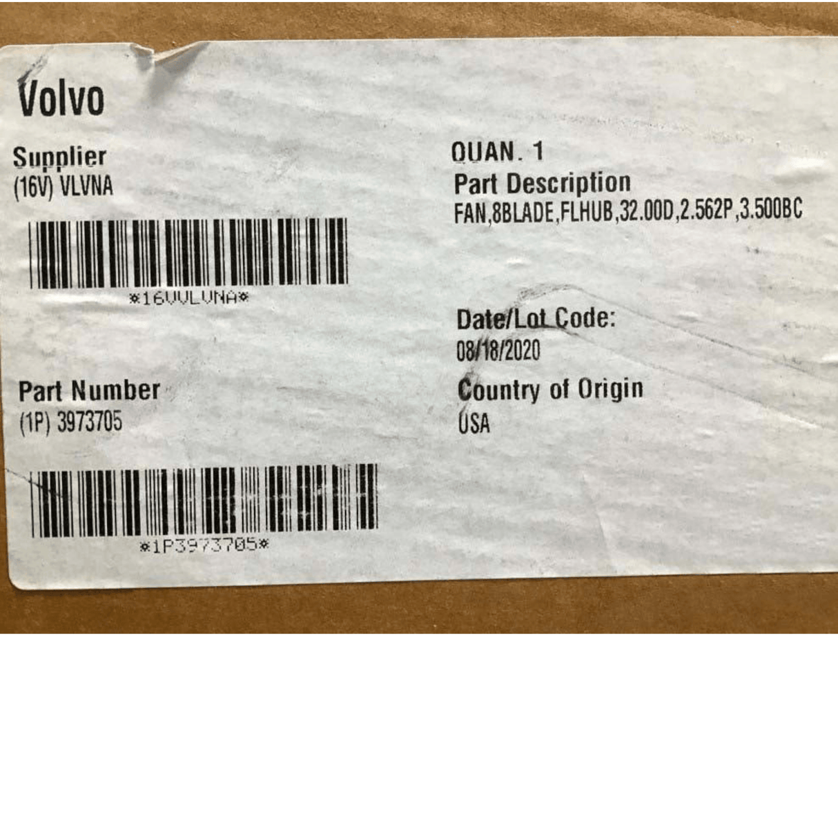 3973705 Genuine Volvo Fan Blade - Truck To Trailer