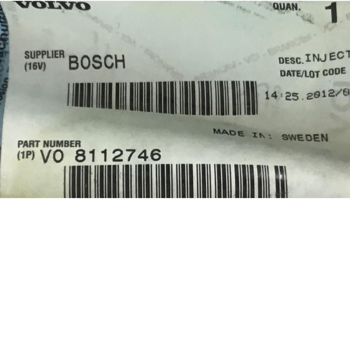 8112746 Genuine Volvo Injector