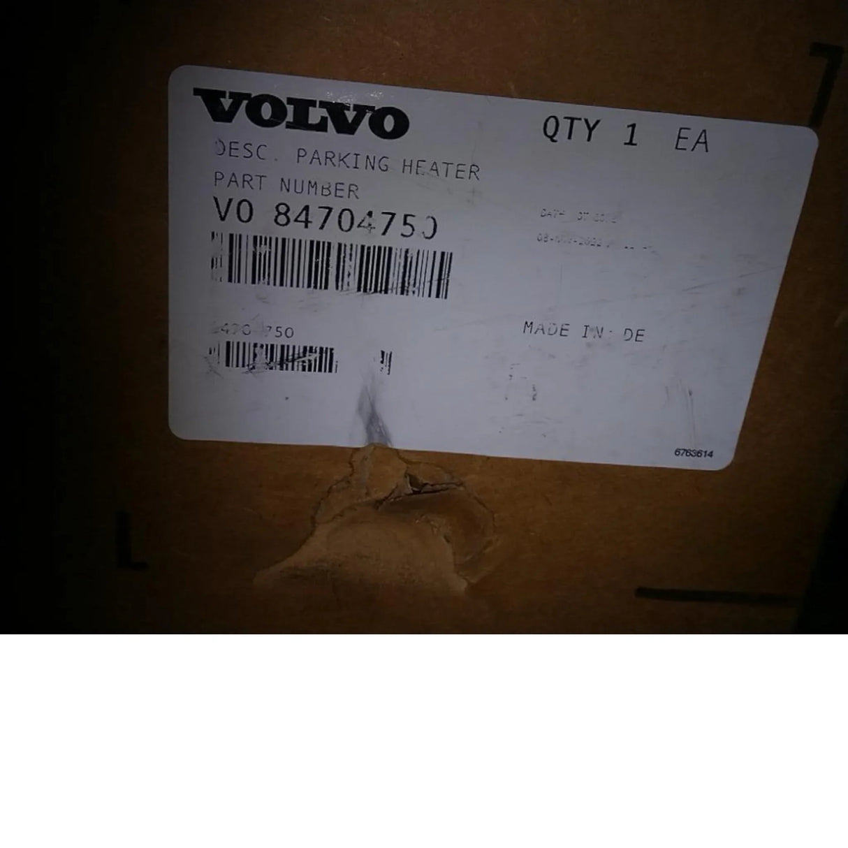 84704750 Genuine Mack Parking Heater - Truck To Trailer