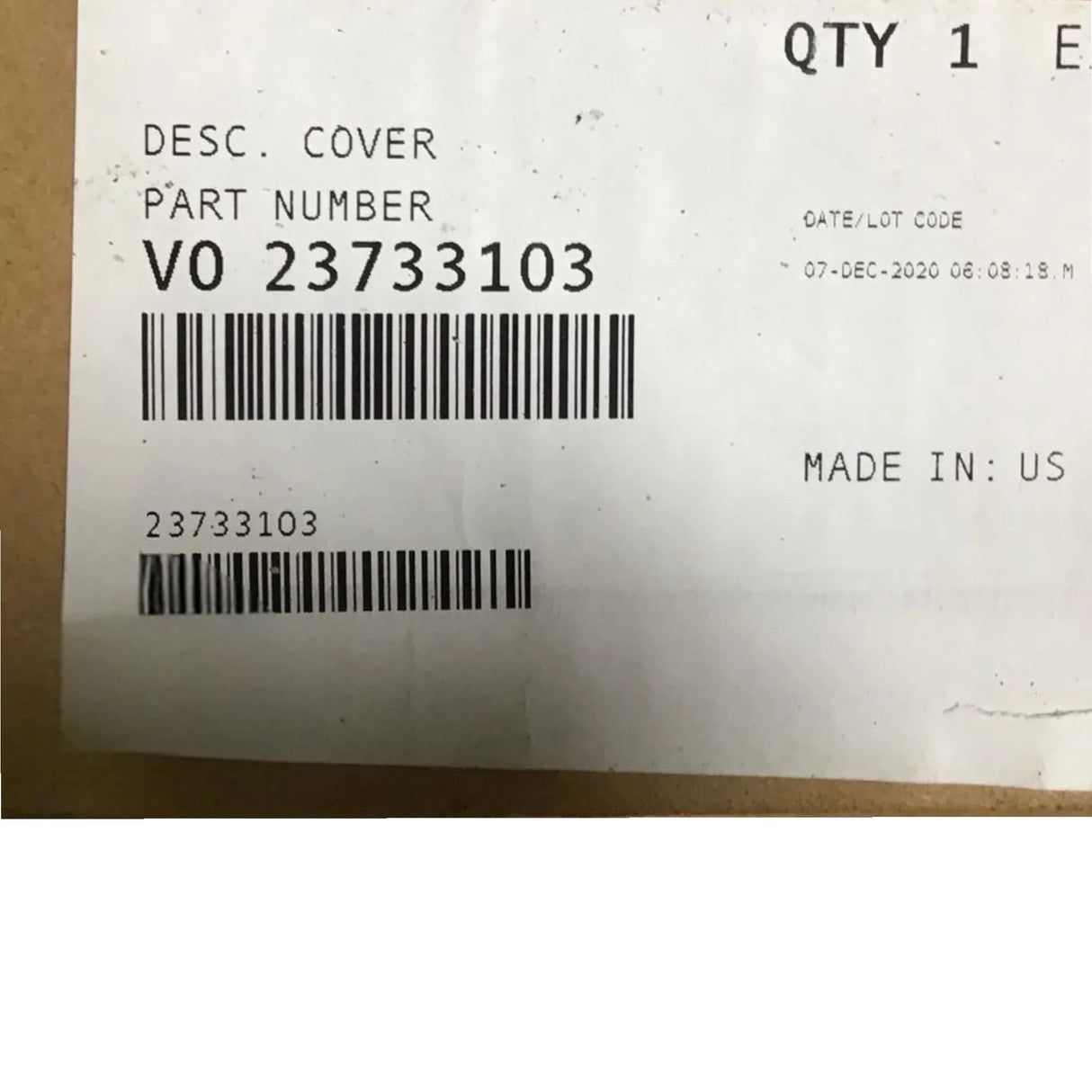 23733103 Genuine Mack Cover - Truck To Trailer