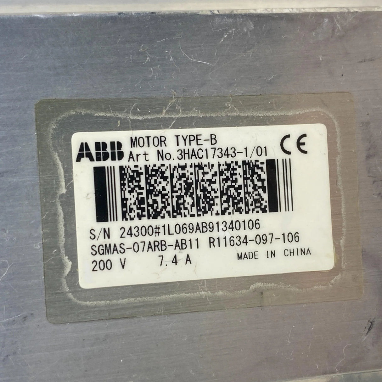 3HAC028017-001 ABB Servo Gear Motor Assembly M21 Type B 1790W 2.85 Nm - Truck To Trailer