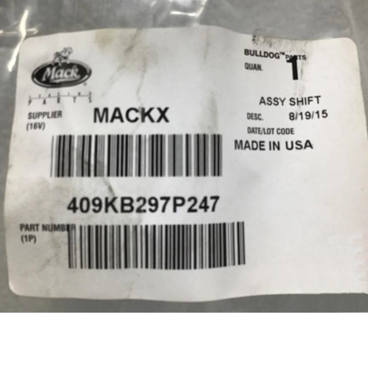 409KB297P247 Genuine Volvo Shift Cover - Truck To Trailer