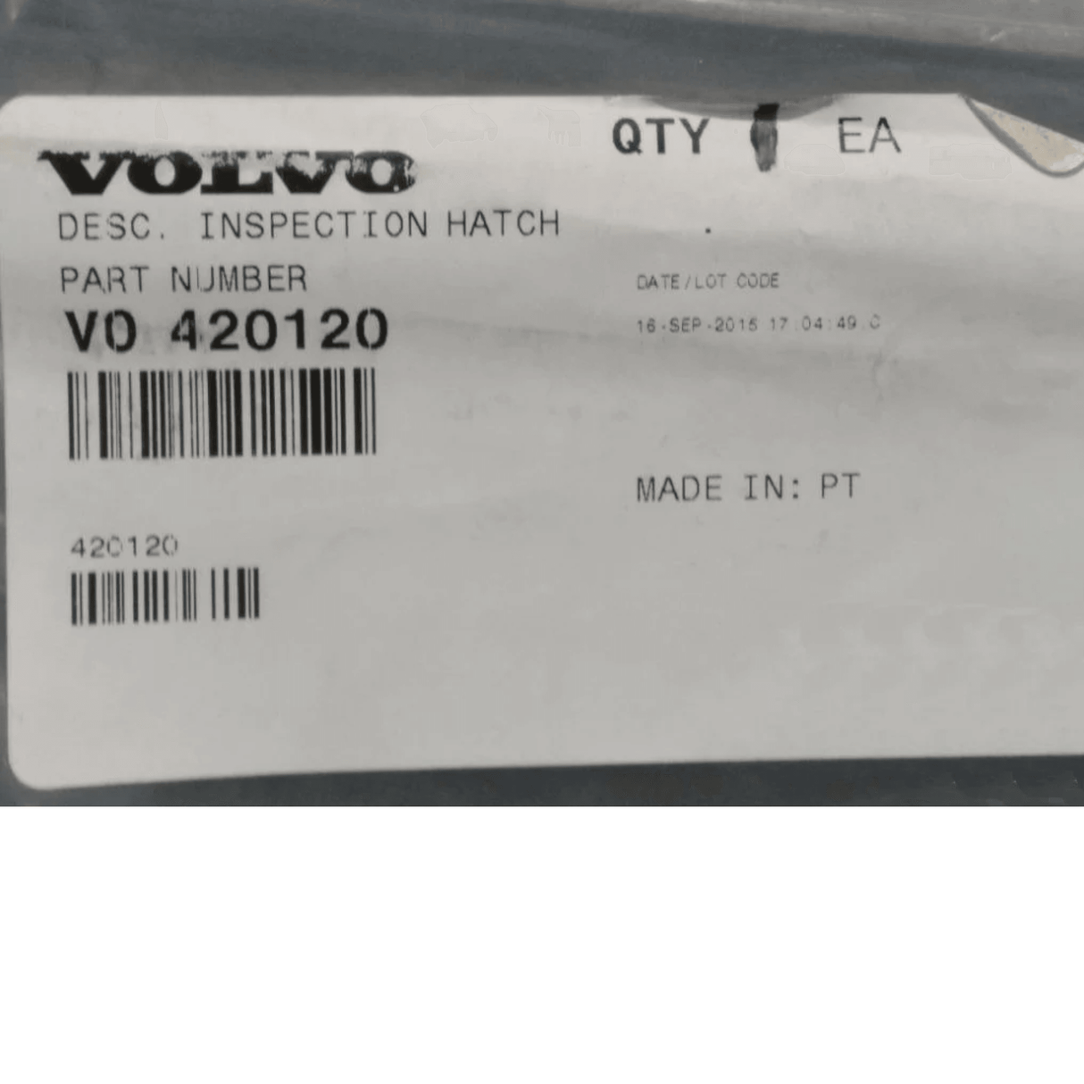 420120 Genuine Volvo Inspection Cover - Truck To Trailer