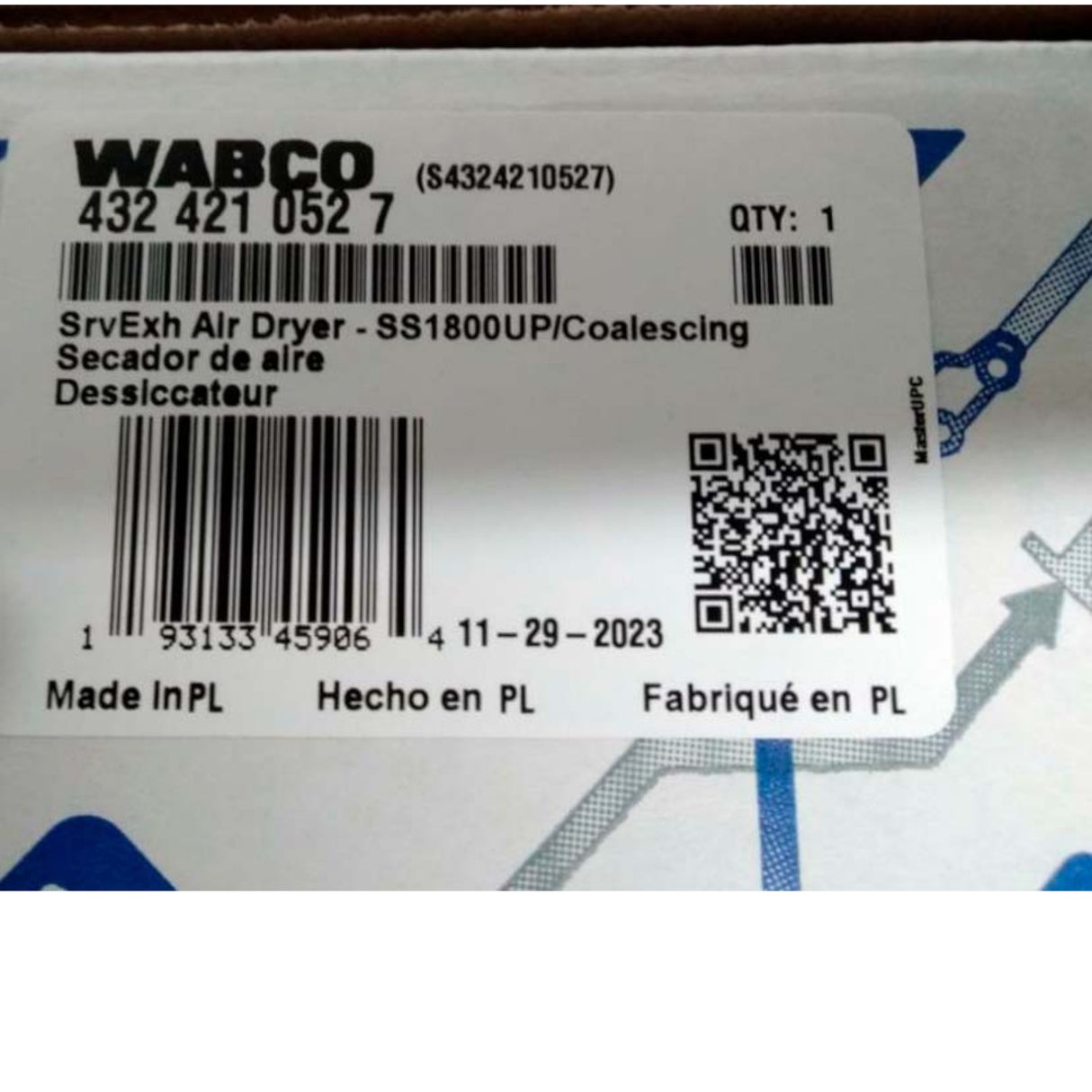 4324210380 Genuine Wabco Air Dryer