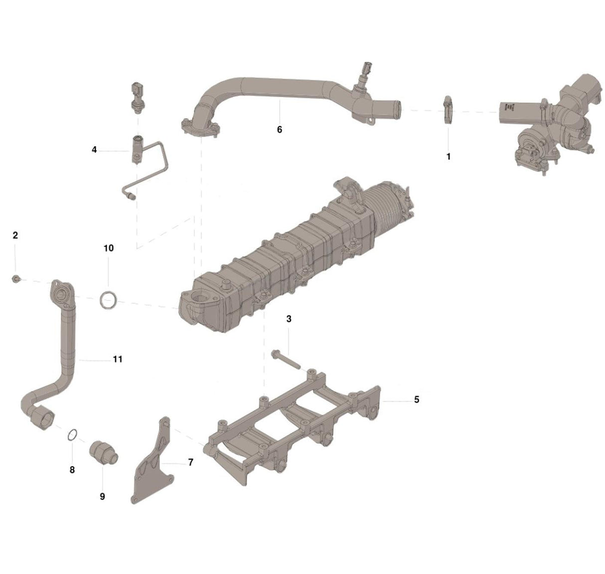 4376527 Genuine Cummins EGR Cooler Upfit Kit - Truck To Trailer