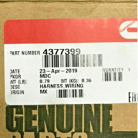 4377399 Genuine Cummins® Wiring Harness - Truck To Trailer