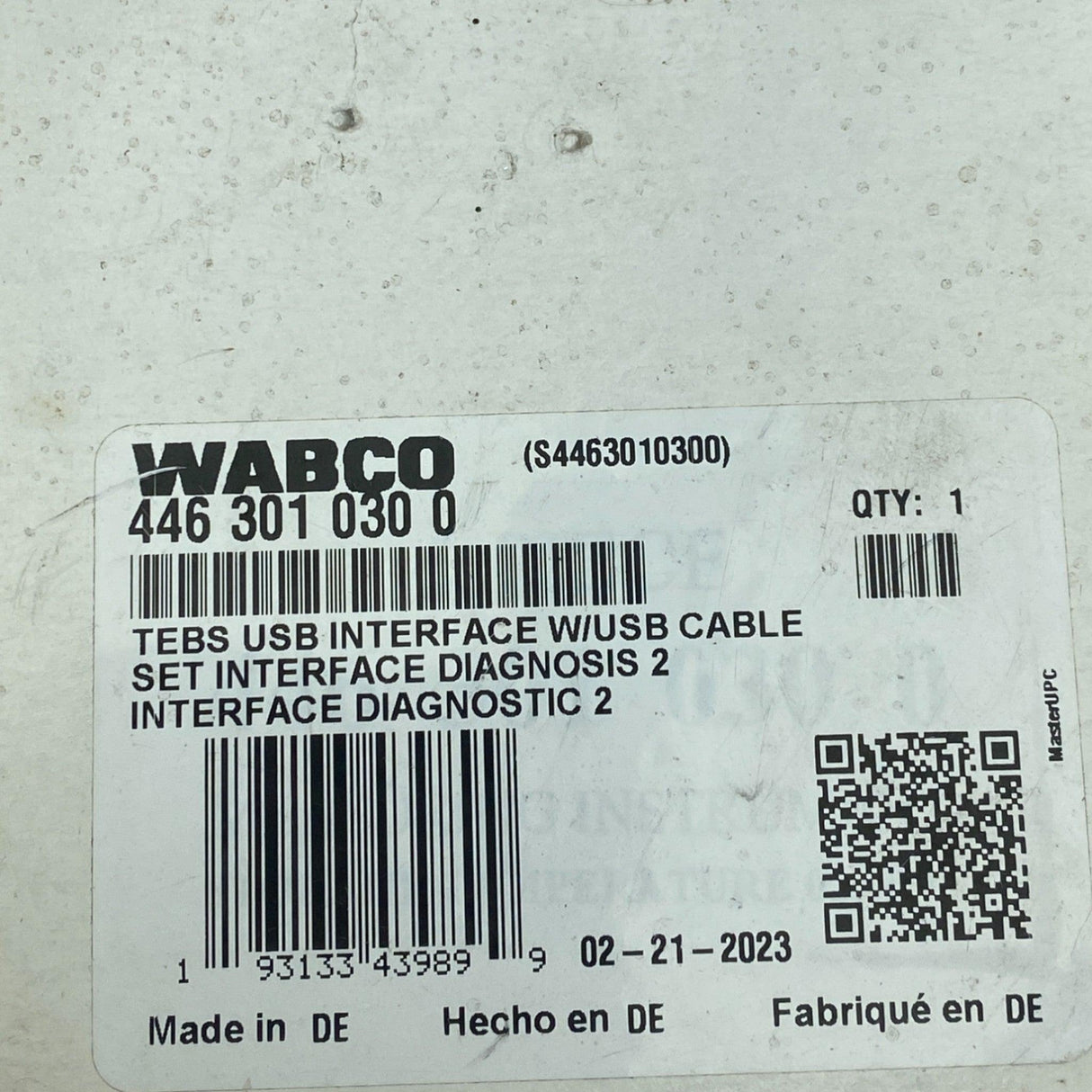 4463010300 Genuine Wabco Diagnostic Interface Unit - Truck To Trailer