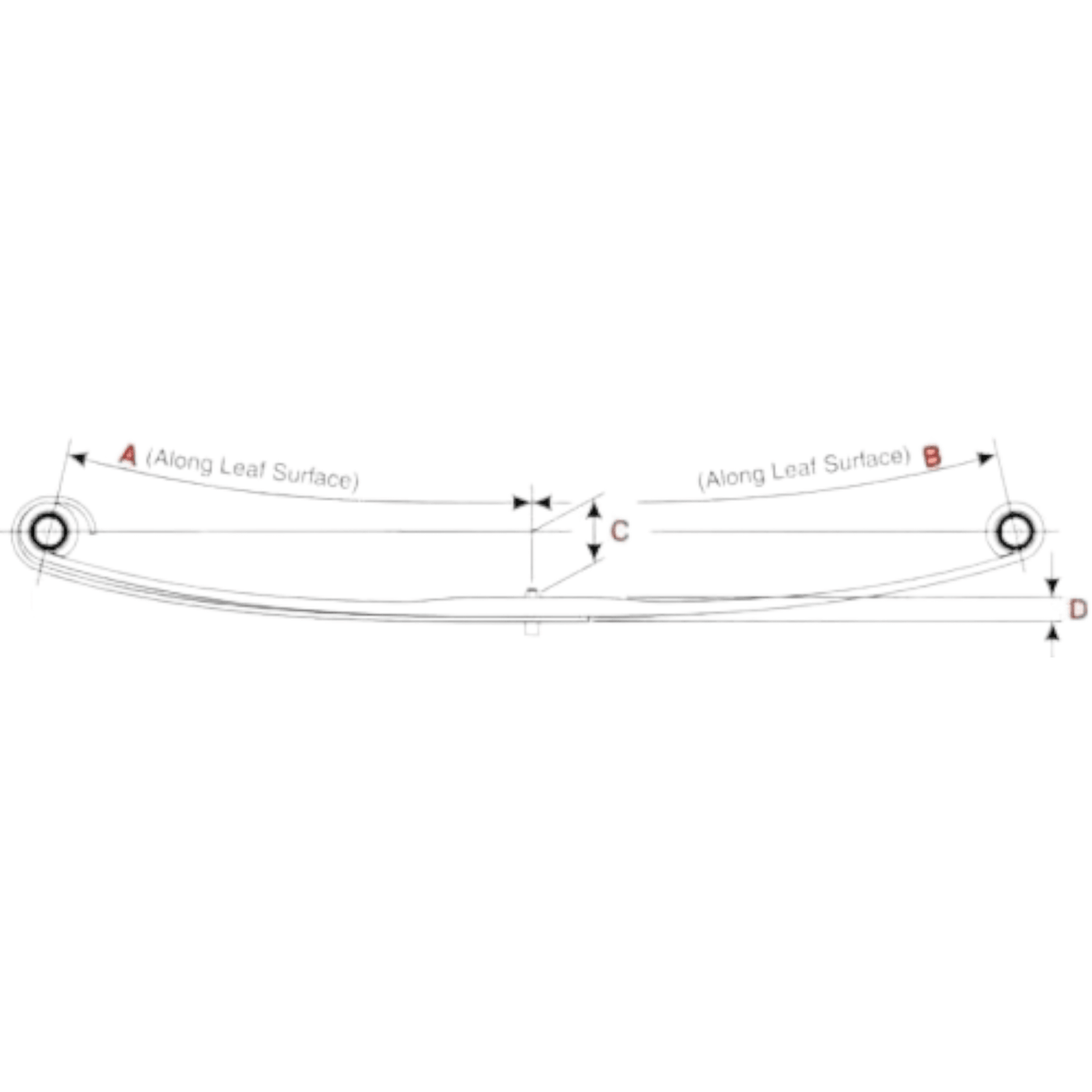 46-1772 Front Truck Leaf Spring A16-16790-003 We Can Ship Pair X 2.