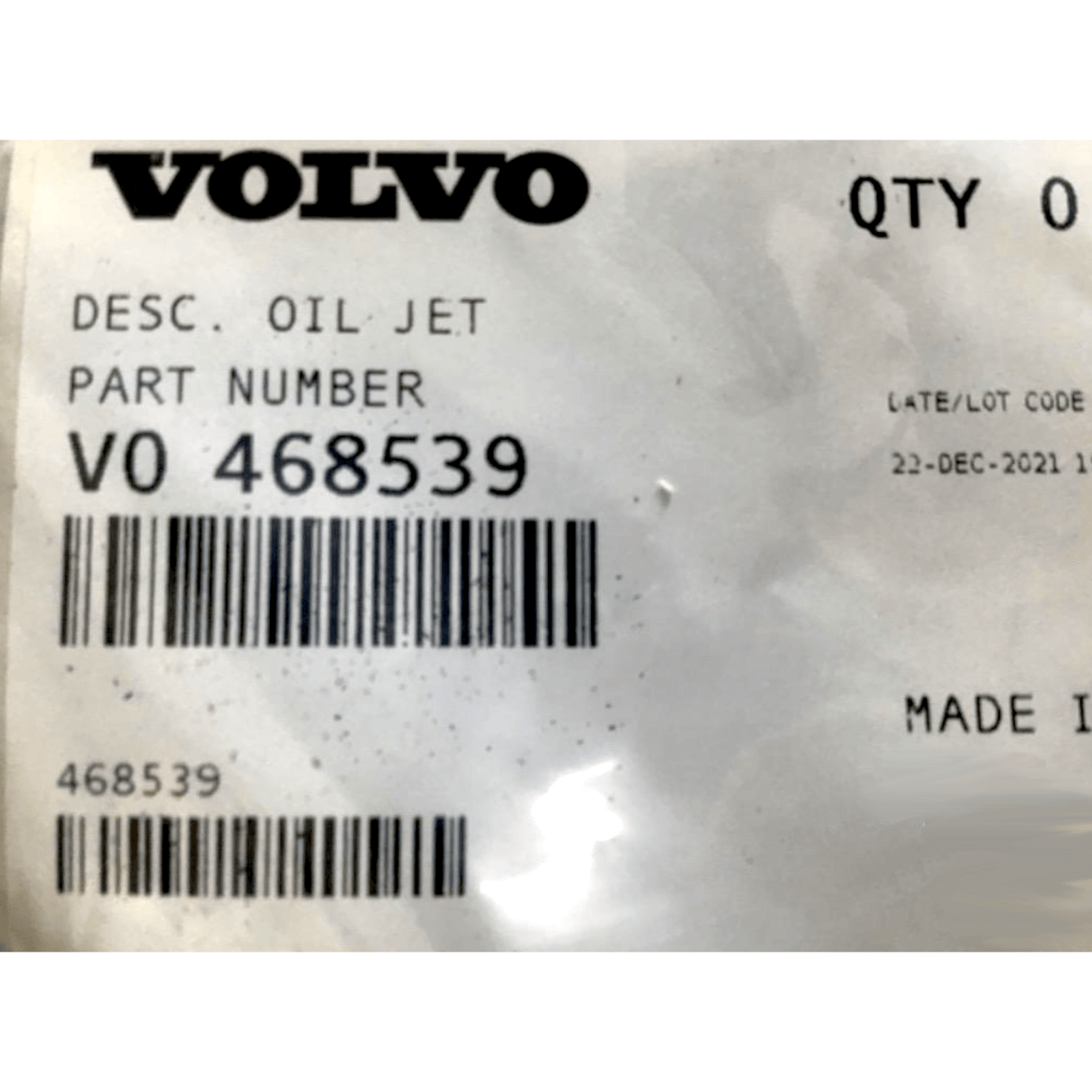 468539 Genuine Volvo Nozzle - Truck To Trailer