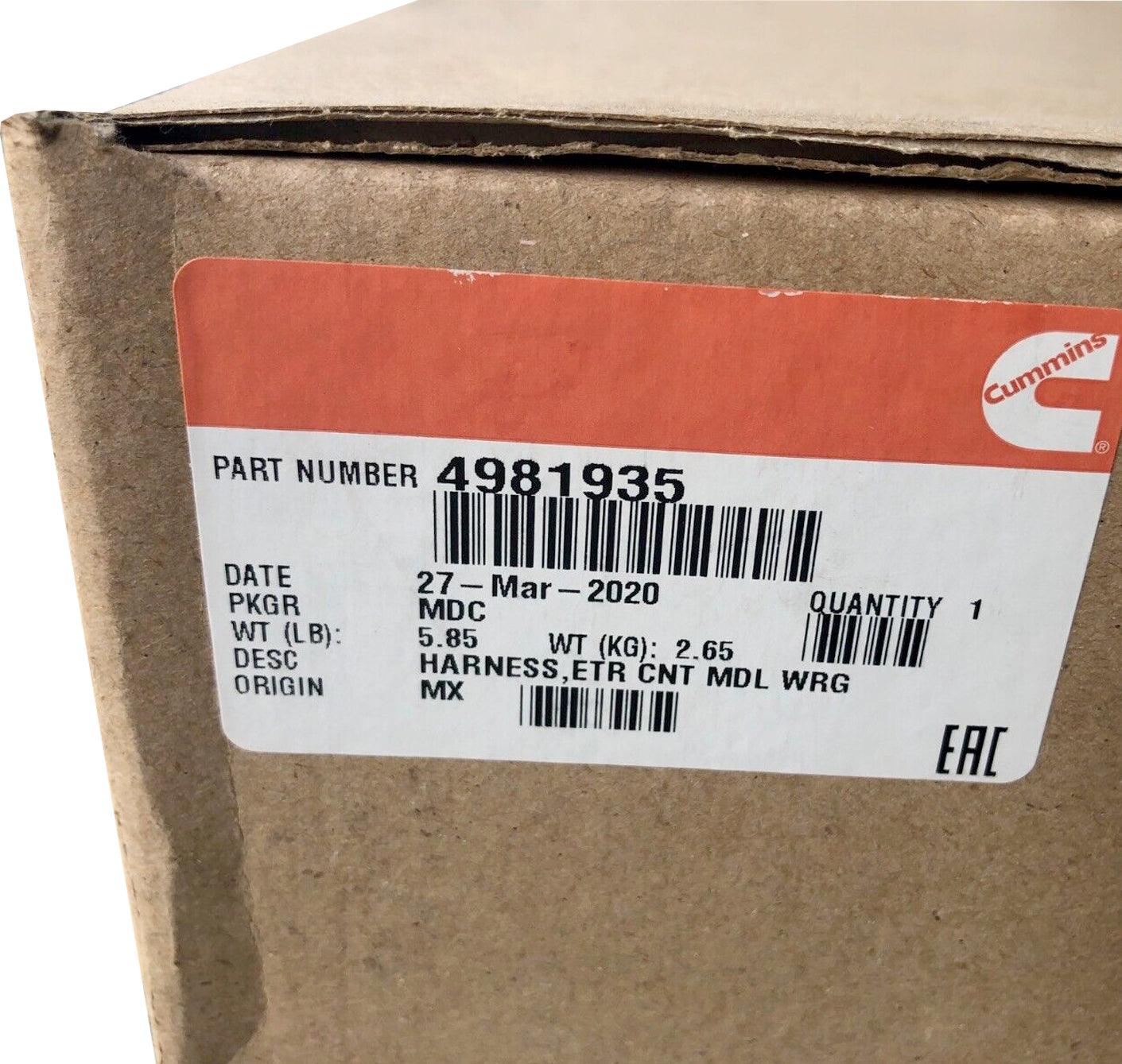 4981935 Genuine Cummins Electronic Control Module Wiring 4981935 Genuine Cummins Electronic Control Module Wiring