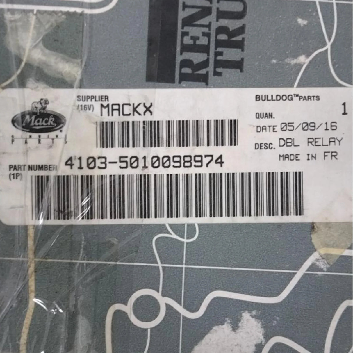 4103-5010098974 Genuine Mack DBL Relay Valve - Truck To Trailer