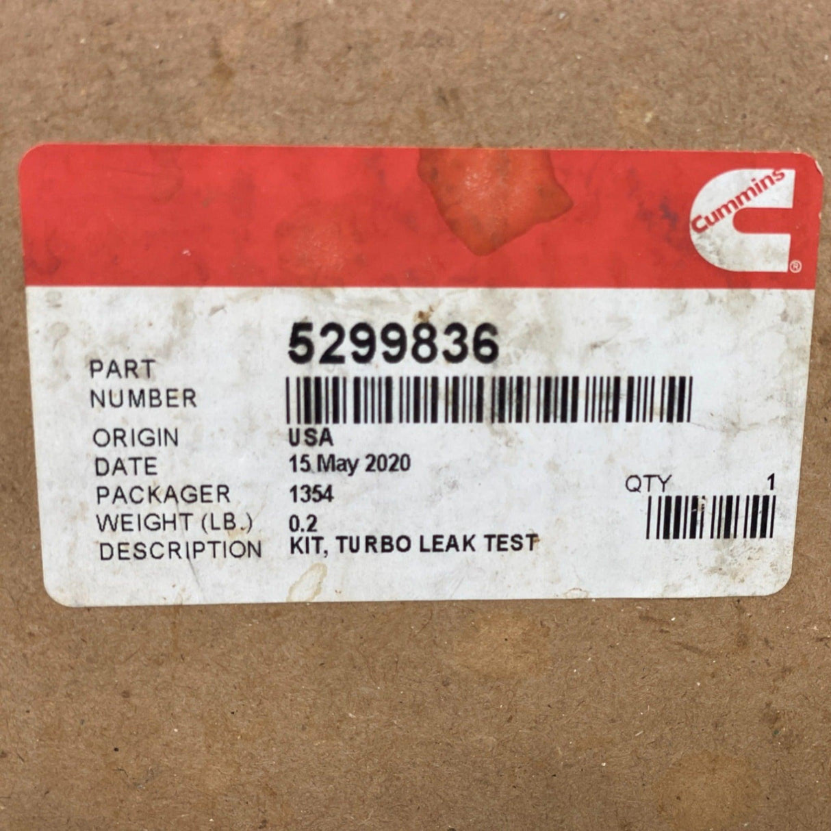 5299836 Genuine Cummins Turbocharger Leak Test Kit - Truck To Trailer