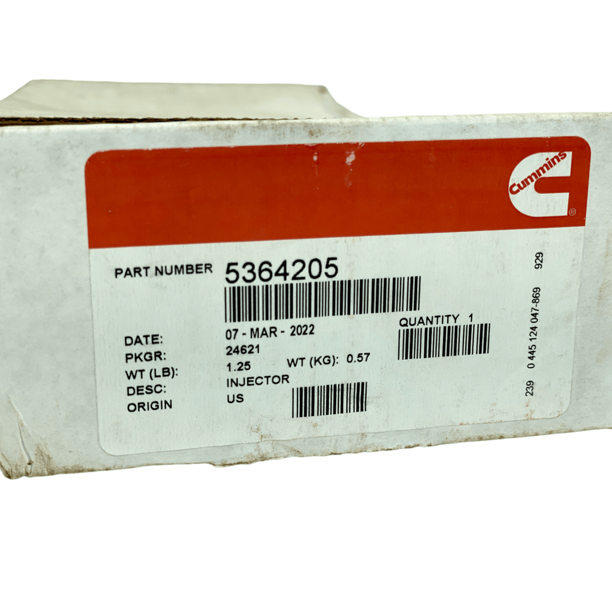 5364205PX Genuine Cummins Fuel Injector - Truck To Trailer