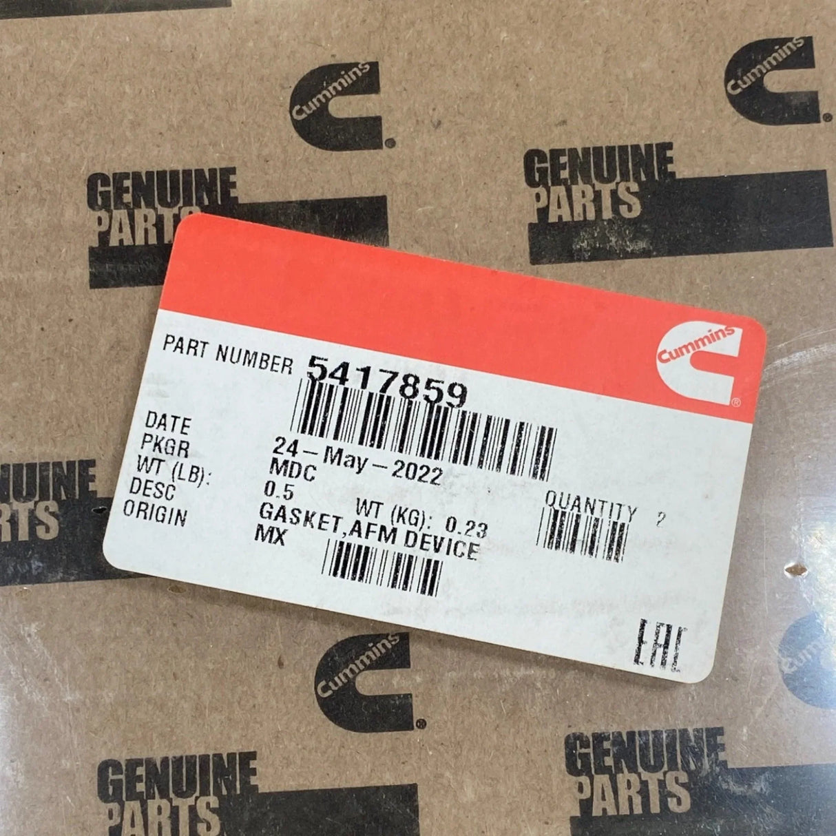 5417859 Genuine Cummins Aftertreatment Device Gasket - Truck To Trailer