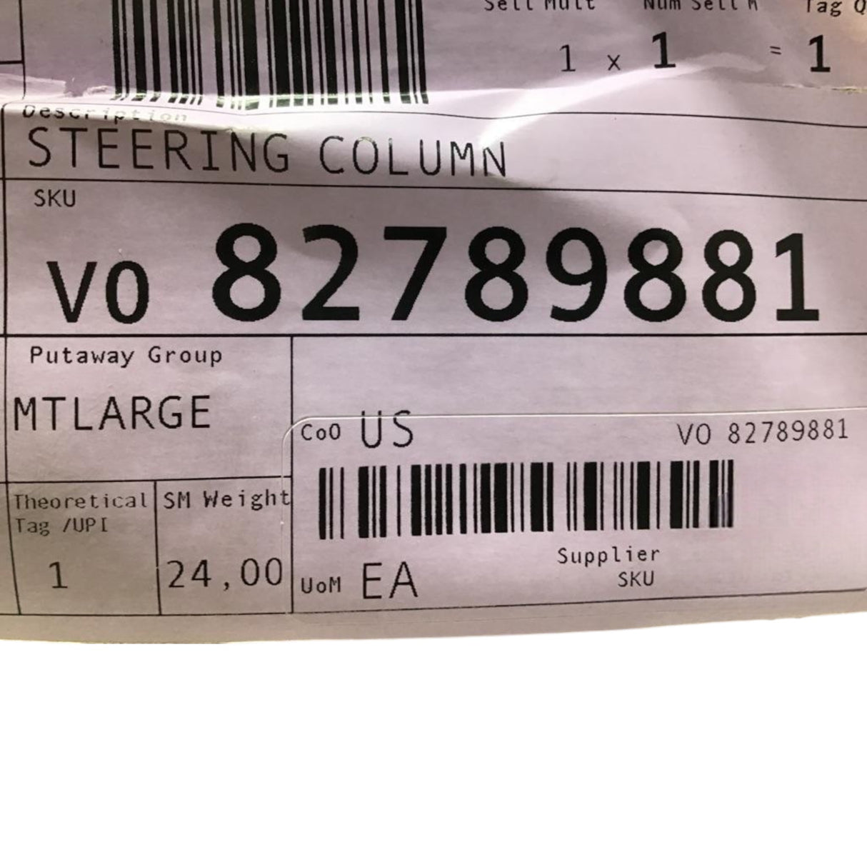 82789881 Genuine Volvo Steering Column