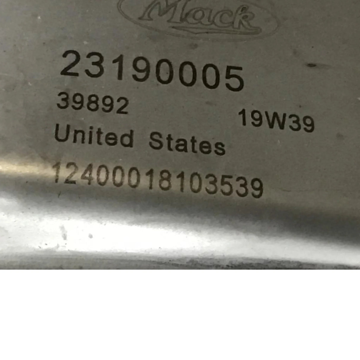 23190005 Genuine Mack Muffler - Truck To Trailer