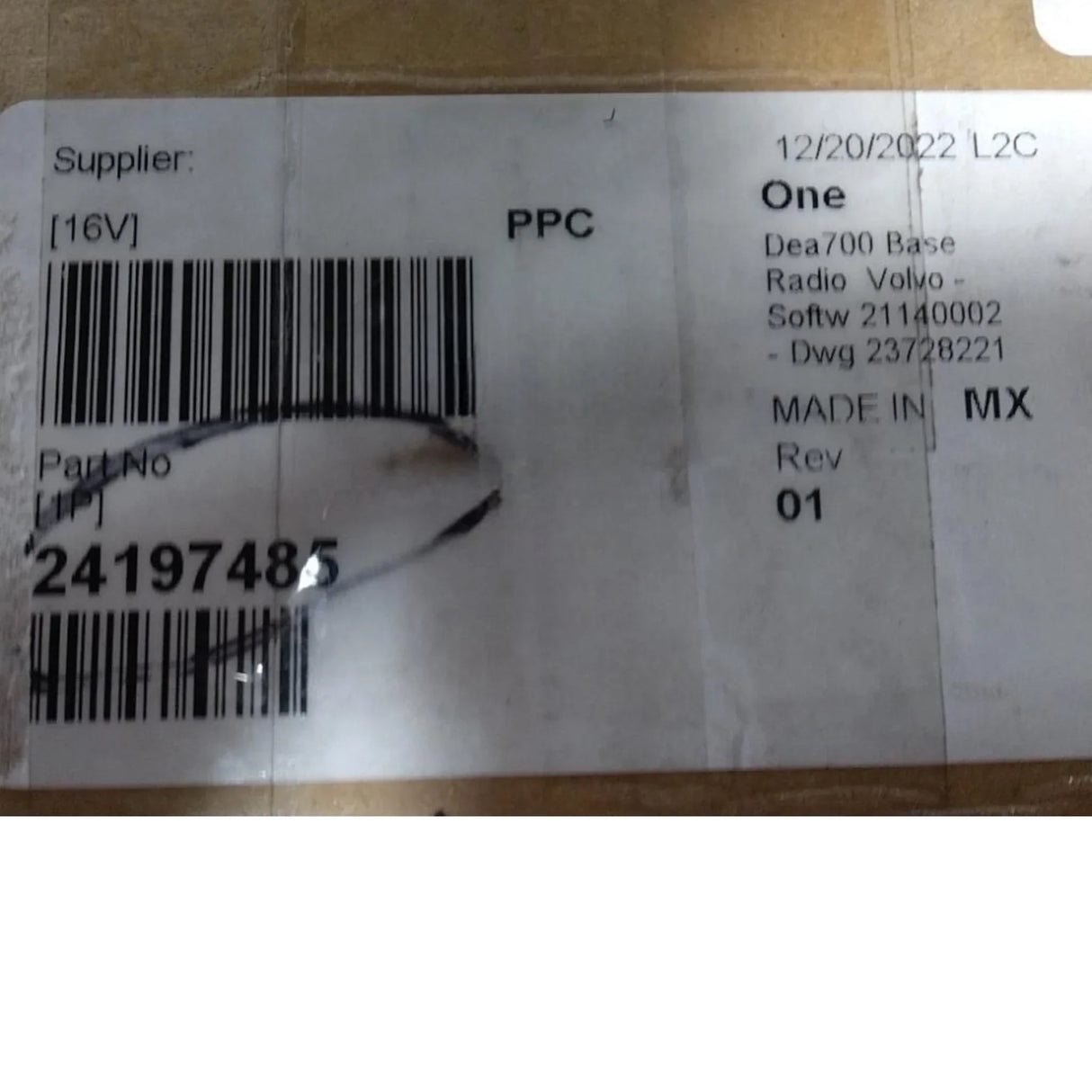 24197485 Genuine Volvo Radio - Truck To Trailer