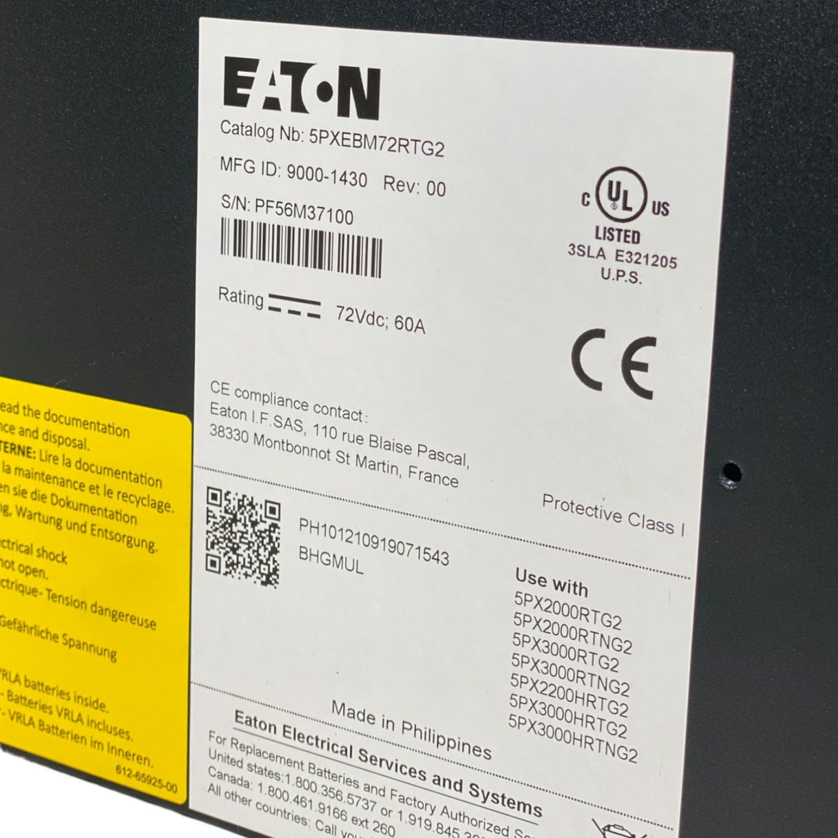 5PXEBM72RTG2 Genuine Eaton EBM Extended Battery Module 5PX G2 - Truck To Trailer