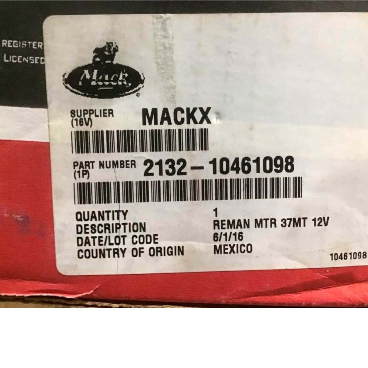 2132-10461098 Genuine Mack Starter 37mt