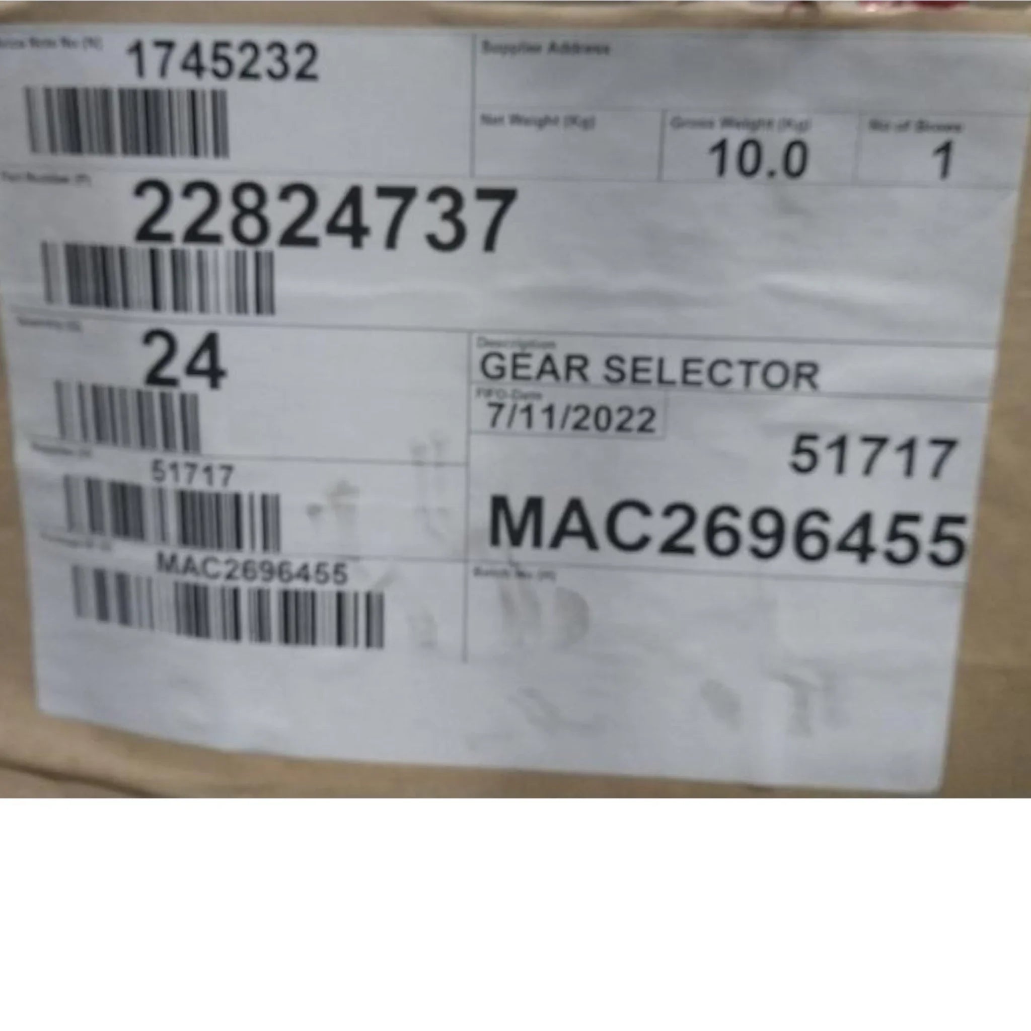 マック 22824737 Genuine Mack Gear Selector – Truck To Trailer
