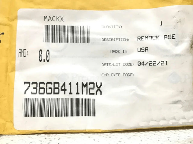 736GB411M2X Genuine Volvo Remack Aset-Cegr Nozzle - Truck To Trailer