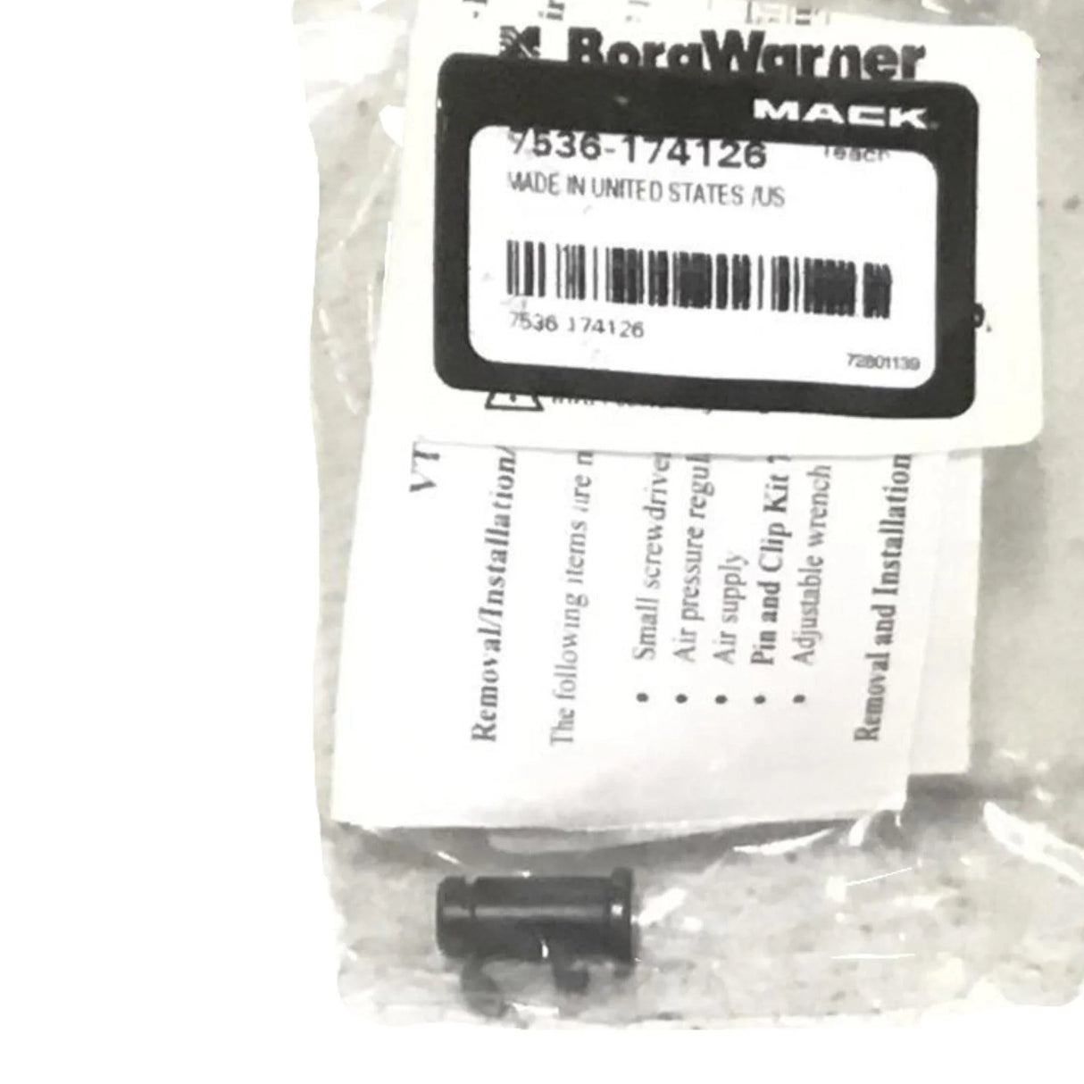 7536-174126 Genuine Volvo Kit Vtg Pin/Clip - Truck To Trailer