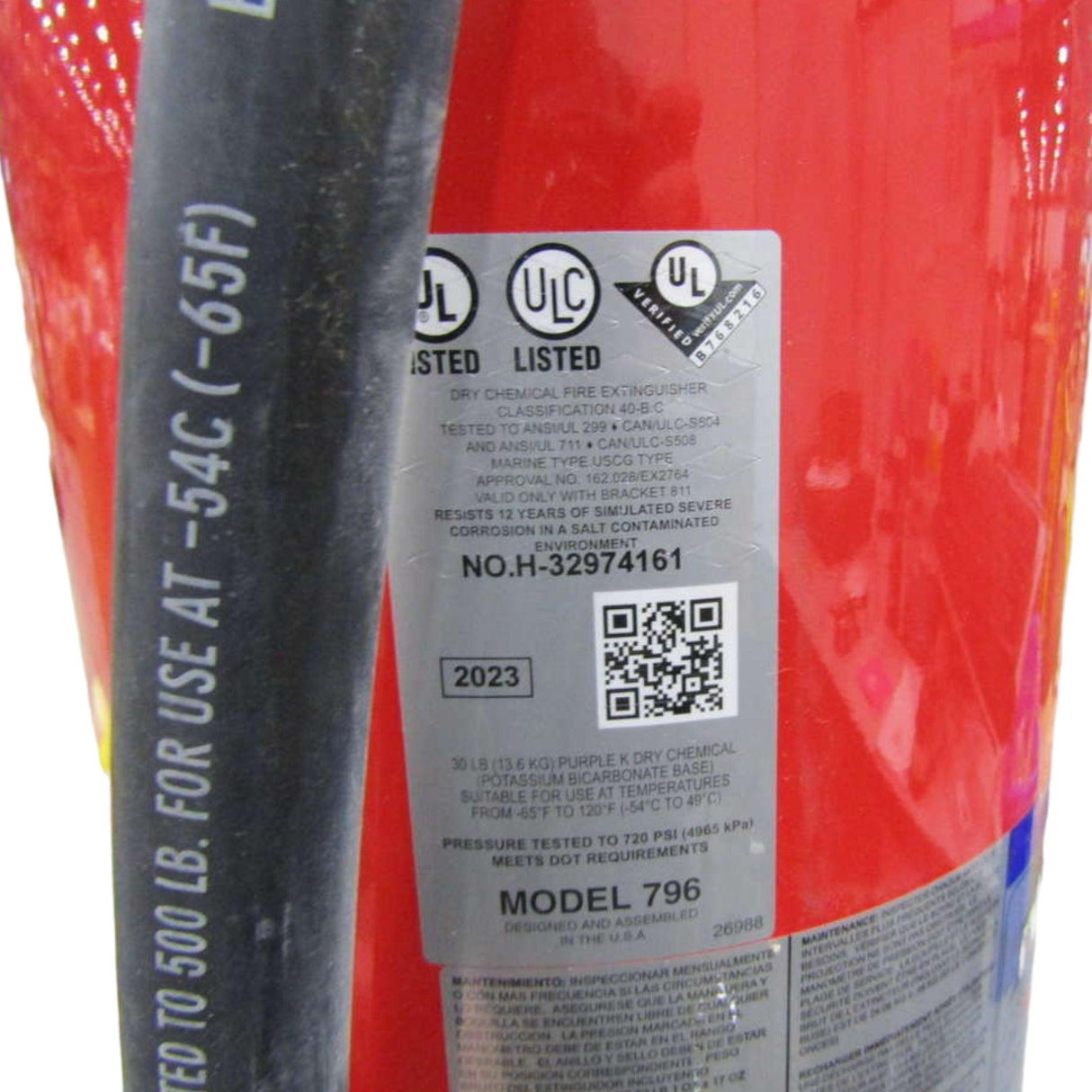 796 Amerex Dry Chemical Fire Extinguisher 30lb - Truck To Trailer