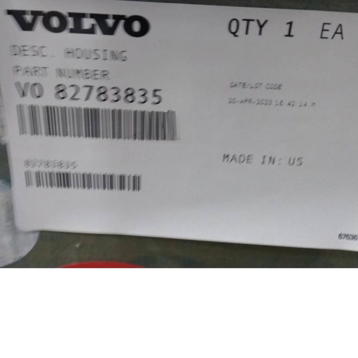 82783835 Genuine Volvo Housing